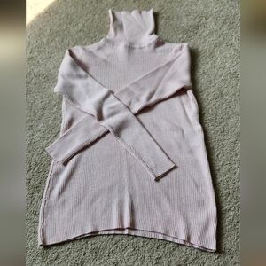 Old Navy Light Pink Ribbed Maternity Turtleneck Sweater